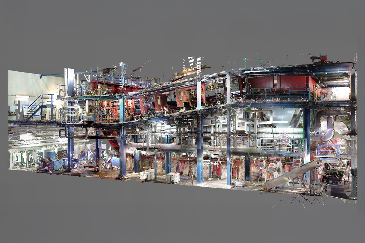 3D Scan einer komplexen Industrieanlagen